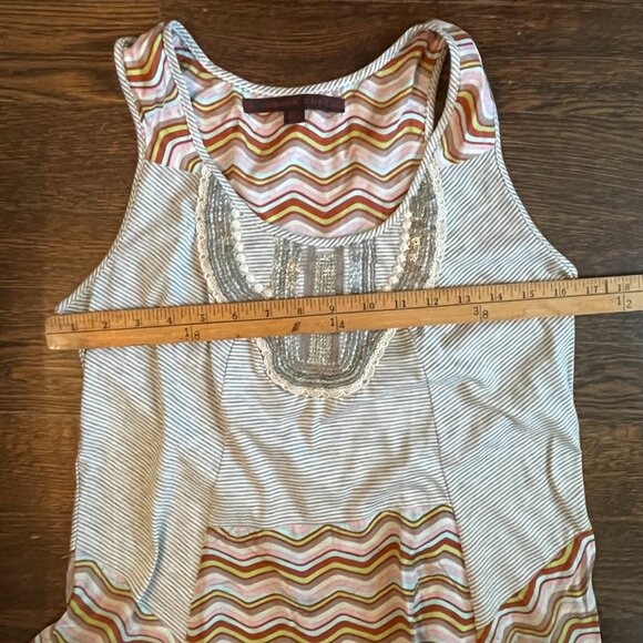 A Common Thread Multi-Colour boho scoop neck silk tank top tunic-Small - Picture 7 of 11
